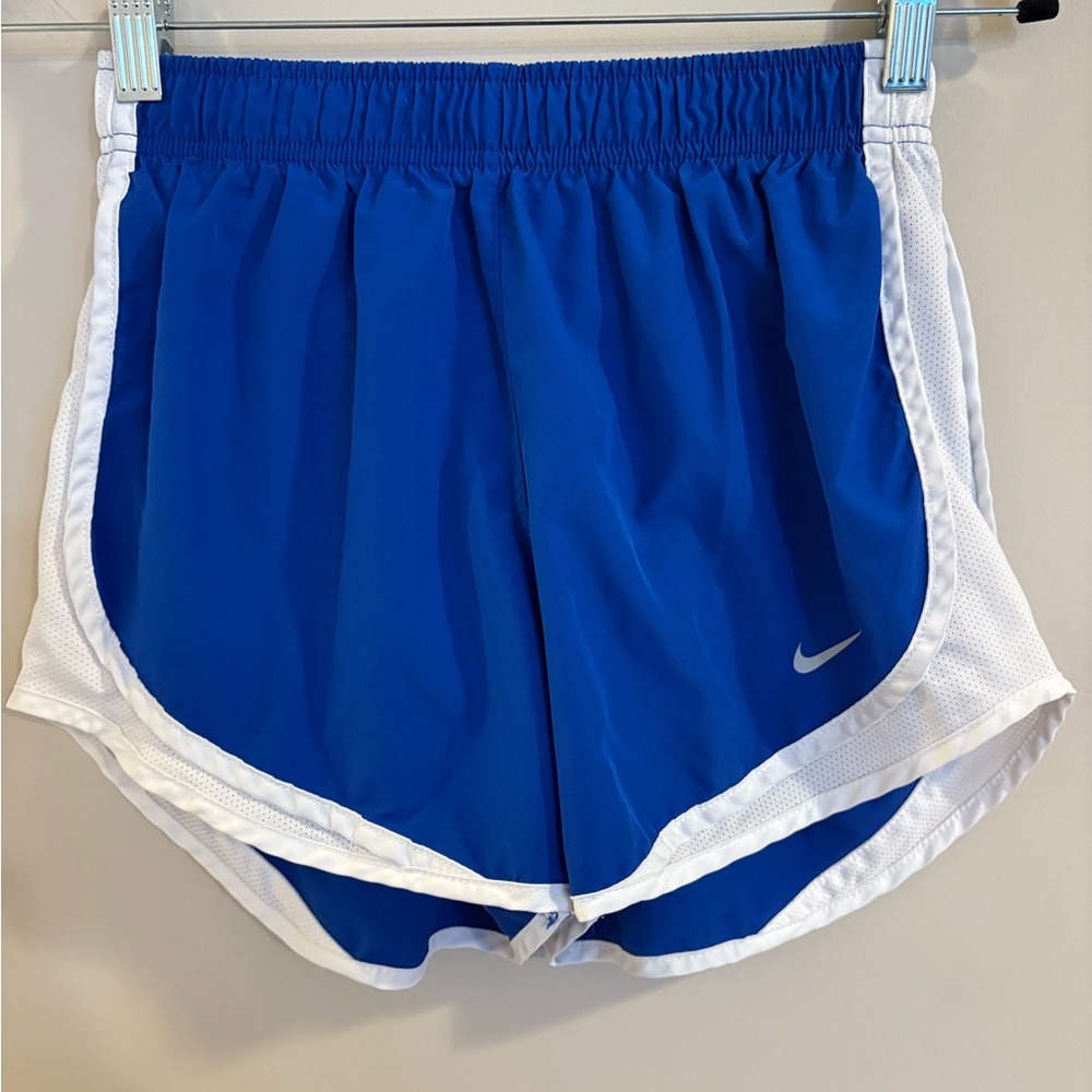 Women's Nike Dri-Fit Running Shorts in Royal Blue and White, Size S